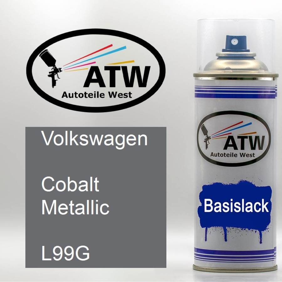 Volkswagen, Cobalt Metallic, L99G: 400ml Sprühdose, von ATW Autoteile West.